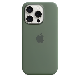 Coque Apple Silicone MagSafe iPhone 15 Pro Cyprès
