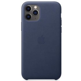 Apple - Coques iPhone 11 Pro en cuir - Bleu Nuit