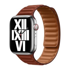 Bracelet Apple Watch cuir Leather Link 38mm 40mm 41mm 42mm Marron