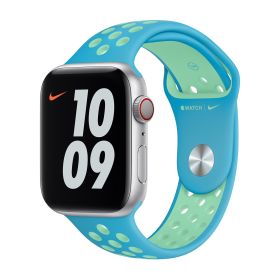 Bracelet Apple Watch Nike Sport 42mm / 44mm / 45mm / 49mm - Bleu Chlore / Vert Brillant
