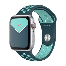 Apple - Bracelet Apple Watch Nike Sport  42mm / 44mm / 45mm / 49mm Midnight Turquoise / Aurora Green