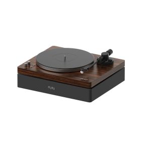 Aulo Platine Vinyle avec Enceintes Intégrées et Bluetooth Bois Foncé