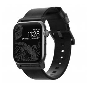 Nomad Modern bracelet en cuir Apple Watch 42mm / 44mm / 45mm / 49mm Noir