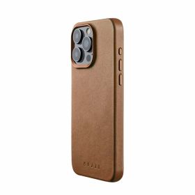 Mujjo Leather Case with MagSafe iPhone 15 Pro Max brune