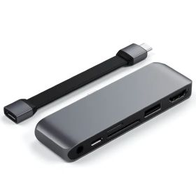 Satechi Hub Mobile Pro USB-C en aluminium avec SD – Gris