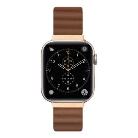 LAUT Novi Bracelet en Cuir pour Apple Watch 42mm / 44mm / 45mm / 49mm – Marron Sépia