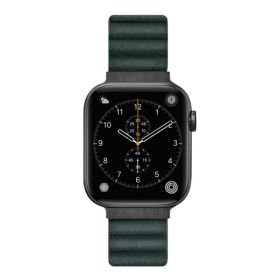 LAUT Novi Bracelet Cuir pour Apple Watch 42mm / 44mm / 45mm / 49mm - Vert Pin