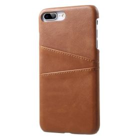Casecentive Coque Dos Portefeuille iPhone 7 / 8 plus Brune 