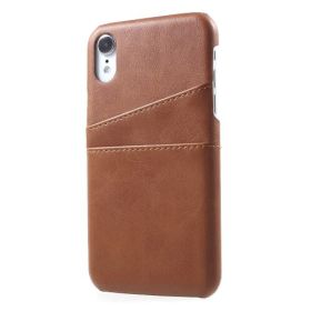Casecentive Coque Dos Portefeuille iPhone XR Brune 