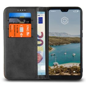 Casecentive Coque Portefeuille Cuir Huawei P20 Pro Noire