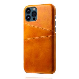 Casecentive Coque en cuir avec dos portefeuille pour iPhone 14 - Camel