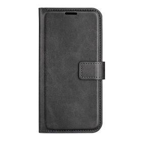 Casecentive Étui portefeuille en cuir avec fermeture iPhone 15 Pro Max - Noir