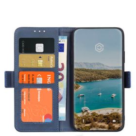 Casecentive - Étui portefeuille iPhone 12  / iPhone 12 Pro magnétique - Bleu
