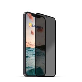 Casecentive - Vitre de protection en verre trempé 3D couverture totale - Anti-Espion -  iPhone 13 / iPhone 13 Pro