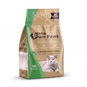 CATLINK White Pure Paws Litière pour Chat en Bentonite 5 kg Aloe Vera