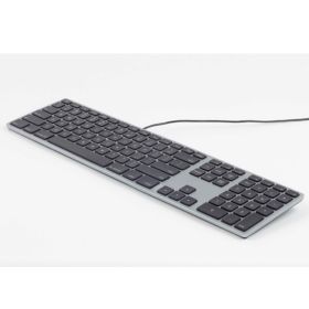 Matias - Clavier filaire RGB / LED AZERTY pour MacBook - gris métallisé