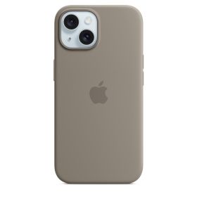 Coque en silicone avec MagSafe pour iPhone 15 - Argile