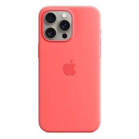 Coque en silicone avec MagSafe pour iPhone 15 Pro Max - Goyave