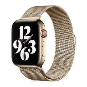 Apple Boucle Milanaise pour Apple Watch 42mm / 44mm / 45mm / 49mm - Doré (2ème Gen) M/L