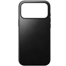 Coque en cuir Moderne Nomad iPhone 17 Pro – Noir