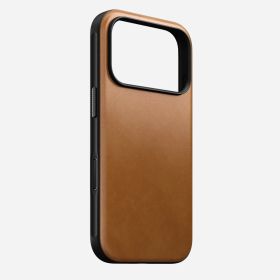 Coque en Cuir Moderne Nomad iPhone 17 Pro - Beige Clair