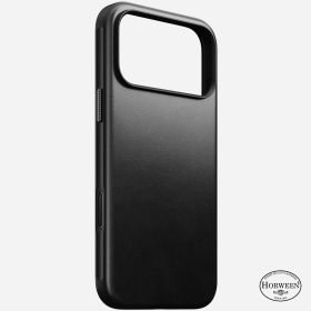 Coque en cuir Moderne Nomad iPhone 17 Pro – Noir Horween