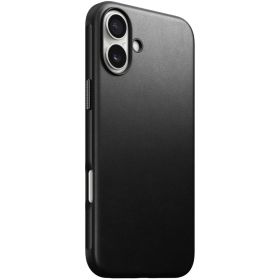 Nomad Coque en Cuir Moderne iPhone 16 Plus - Noir