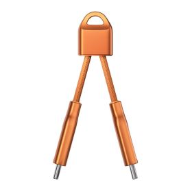 Câble de charge Nomad ChargeKey USB-C vers USB-C Stellar Orange