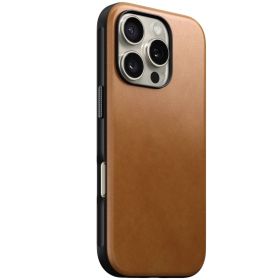 Nomad Coque en Cuir Modern pour iPhone 16 Pro - Beige