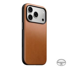 Nomad Coque Modern en Cuir Horween iPhone 18 Pro Saddle