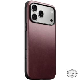 Nomad Coque Modern en Cuir Horween iPhone 18 Pro Max Bordeaux