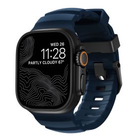 Nomad Bracelet Rocky Point pour Apple Watch 42mm / 44mm / 45mm / 49mm - Atlantique/Noir