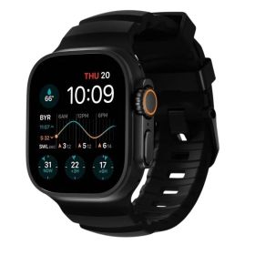 Nomad Bracelet Rocky Point Apple Watch Ultra 46 mm / 49 mm Carbone Noir Connecteur Noir