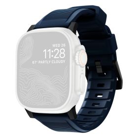 Nomad Bracelet Sport Robuste pour Apple Watch 42mm / 44mm / 45mm / 49mm - Bleu Atlantique/Noir
