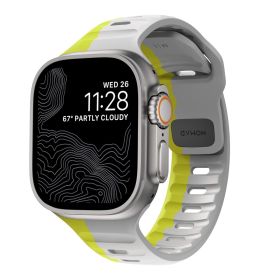 Nomad Bracelet Sport Édition Limité pour Apple Watch 42mm / 44mm / 45mm / 49mm - Gris/Jaune