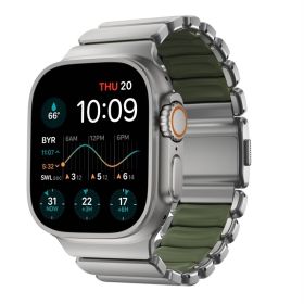 Nomad Stratos Bracelet Titane Apple Watch 44/45/46/49 mm Naturel/Forest
