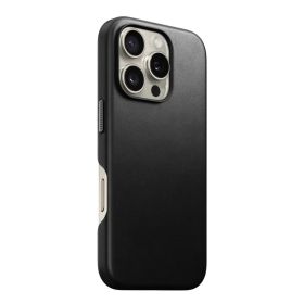 Nomad Coque en Cuir Traditional iPhone 16 Pro - Noir
