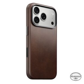 Nomad Coque Traditional en Cuir Horween iPhone 18 Pro Rustic Brown