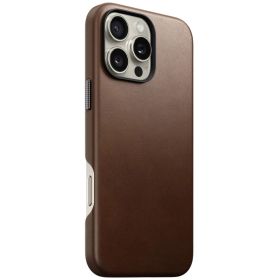 Nomad Coque en Cuir Traditional iPhone 16 Pro Max - Marron