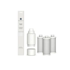 WaterH Kit de Filtration Avancé PureSip - 3 filtres 4 pailles