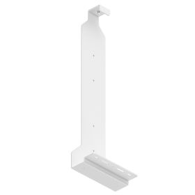 Support mural Ranqer blanc pour PlayStation 5 vu de trois quarts avant, avec base de soutien à fentes