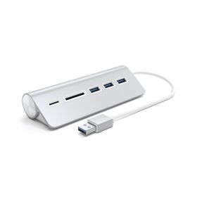 Satechi - Adaptateur USB-A vers USB et lecteur carte SD - Argent