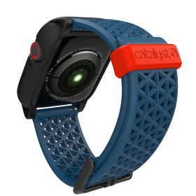 Catalyst Bracelet de Sport avec Boucle pour Apple Watch 42/44/45mm - Bleu/Orange