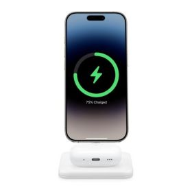 Twelve South Socle de Charge HiRise 2 Deluxe 2-en-1 - Blanc