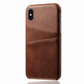 Casecentive Coque Dos Portefeuille iPhone XS Max Brune 