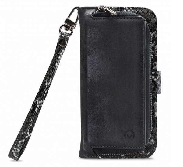MOBILIZE  2en1 Gelly Wallet Zipper &Eacute;tui iPhone 11 Pro Noir / L&eacute;zard