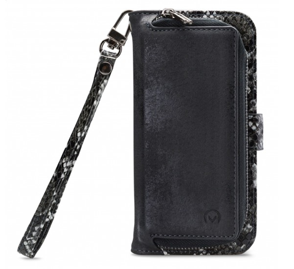 MOBILIZE  2en1 Gelly Wallet Zipper &Eacute;tui iPhone 11 Noir / L&eacute;zard