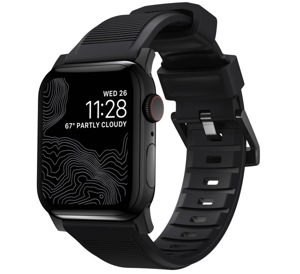 Nomad - Bracelet sport pour Apple Watch 42mm / 44mm / 45mm / 49mm - Noir / Noir