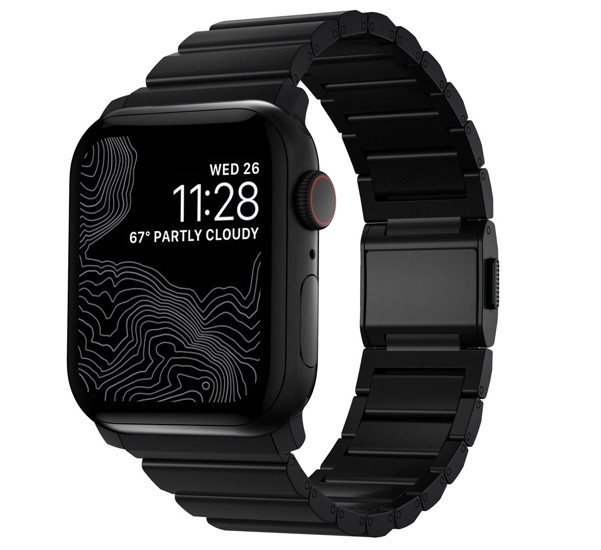 Nomad - Bracelet en titanium pour Apple Watch 42 / 44 mm - Noir