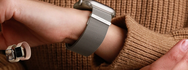 Bracelets Milanese Loop Apple Watch en Gold, Graphite, Space Black et Silver